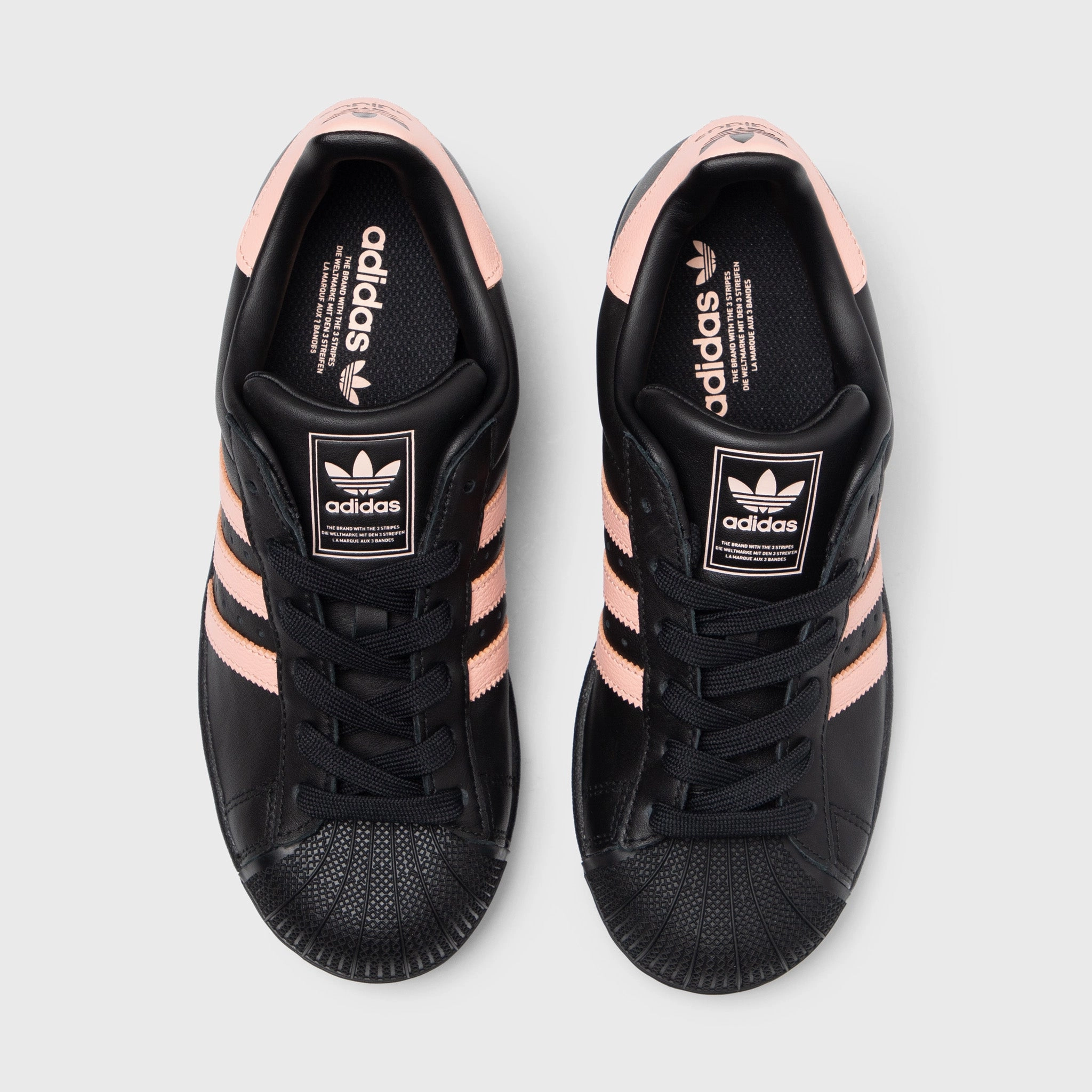adidas Women's Superstar II Core Black / Glow Pink Sneakers Retro Design