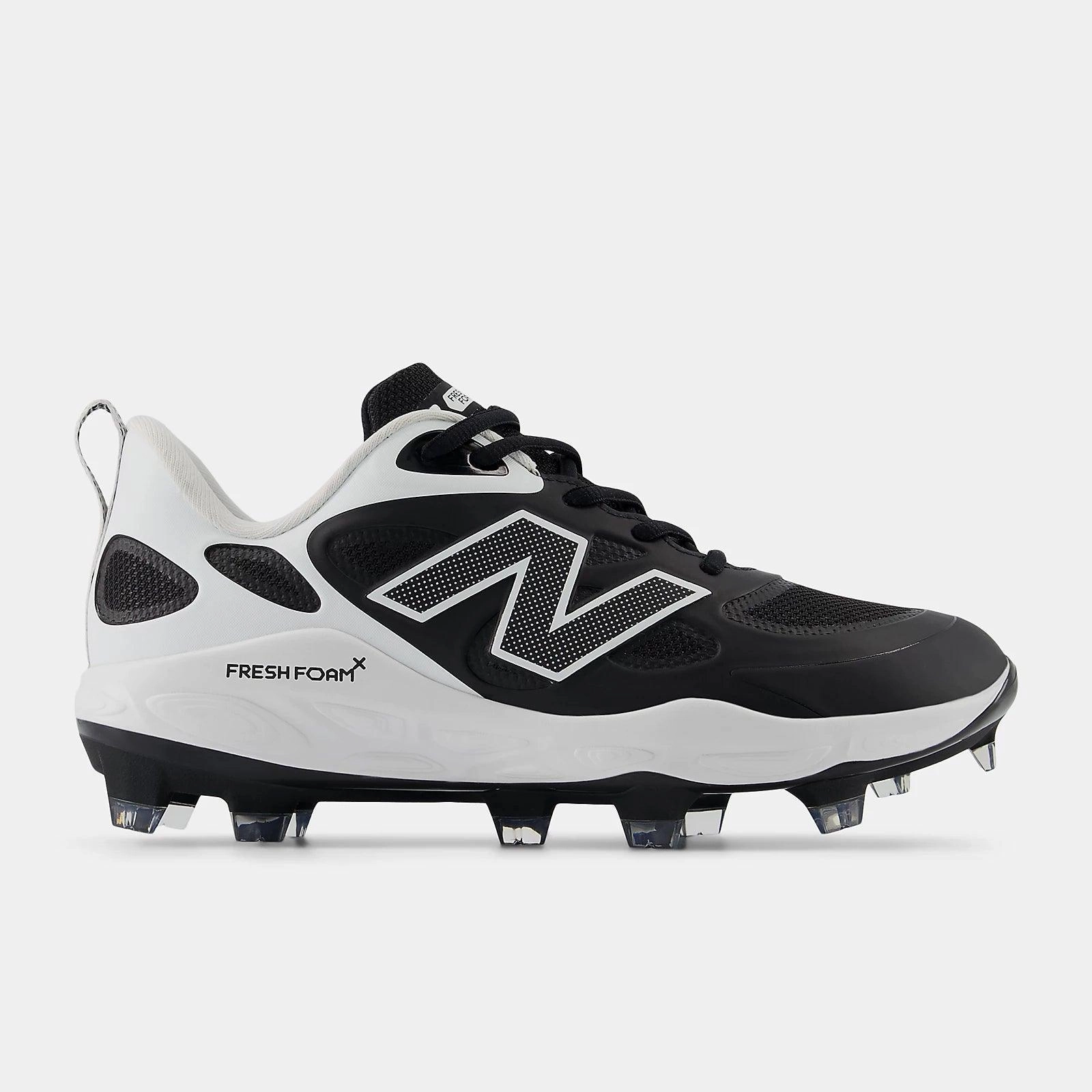 modern shoe design Lunarlon New Balance Women's Fresh Foam X Velo v4 Molded Softball Cleats - Black SPVELOK4