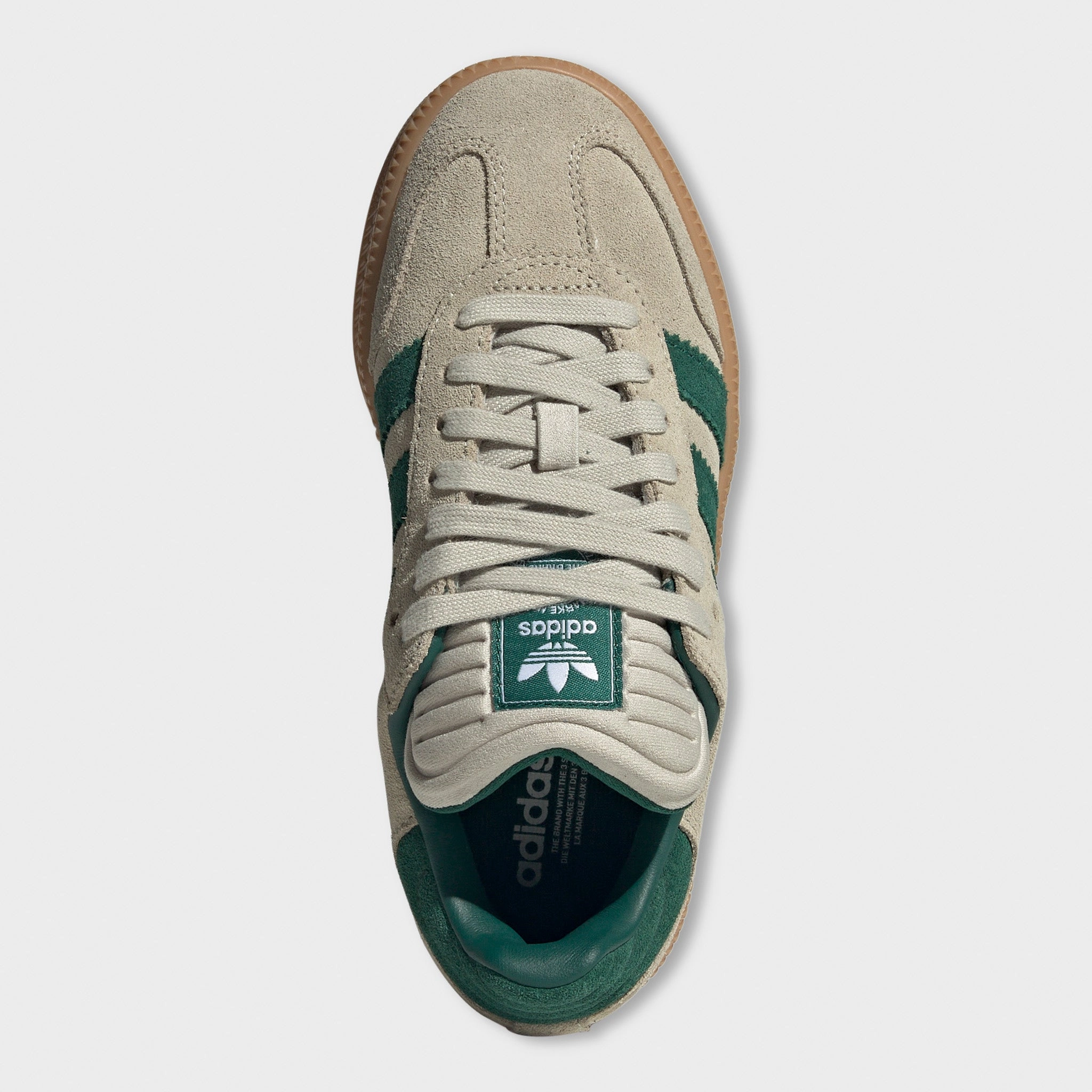 Slip Easy Bright Step adidas Juniors' Samba XLG Tan / Green