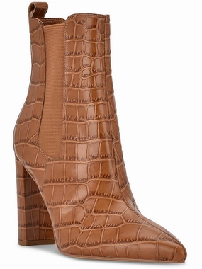Casual Comfort Garliss Womens Leather Animal Print Chelsea Boots