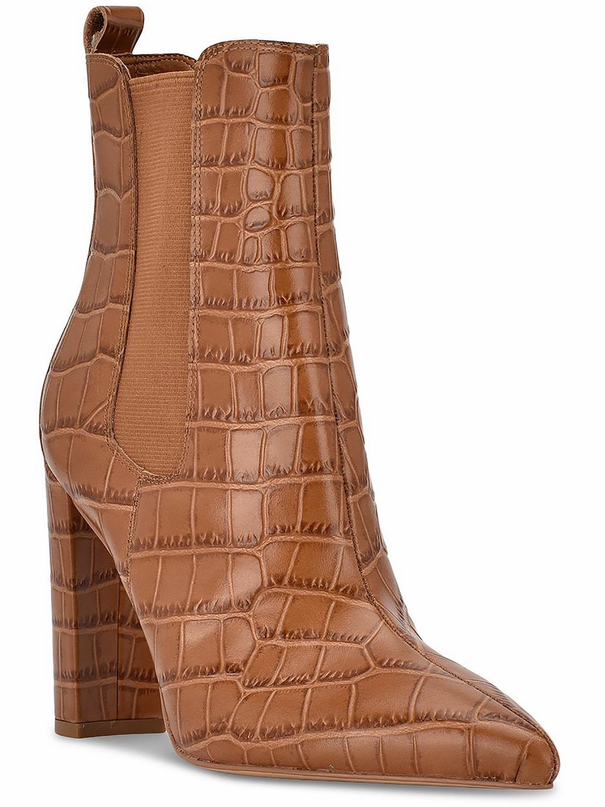 Garliss Womens Leather Animal Print Chelsea Boots Eco Material Rainy Days Mixed Textures