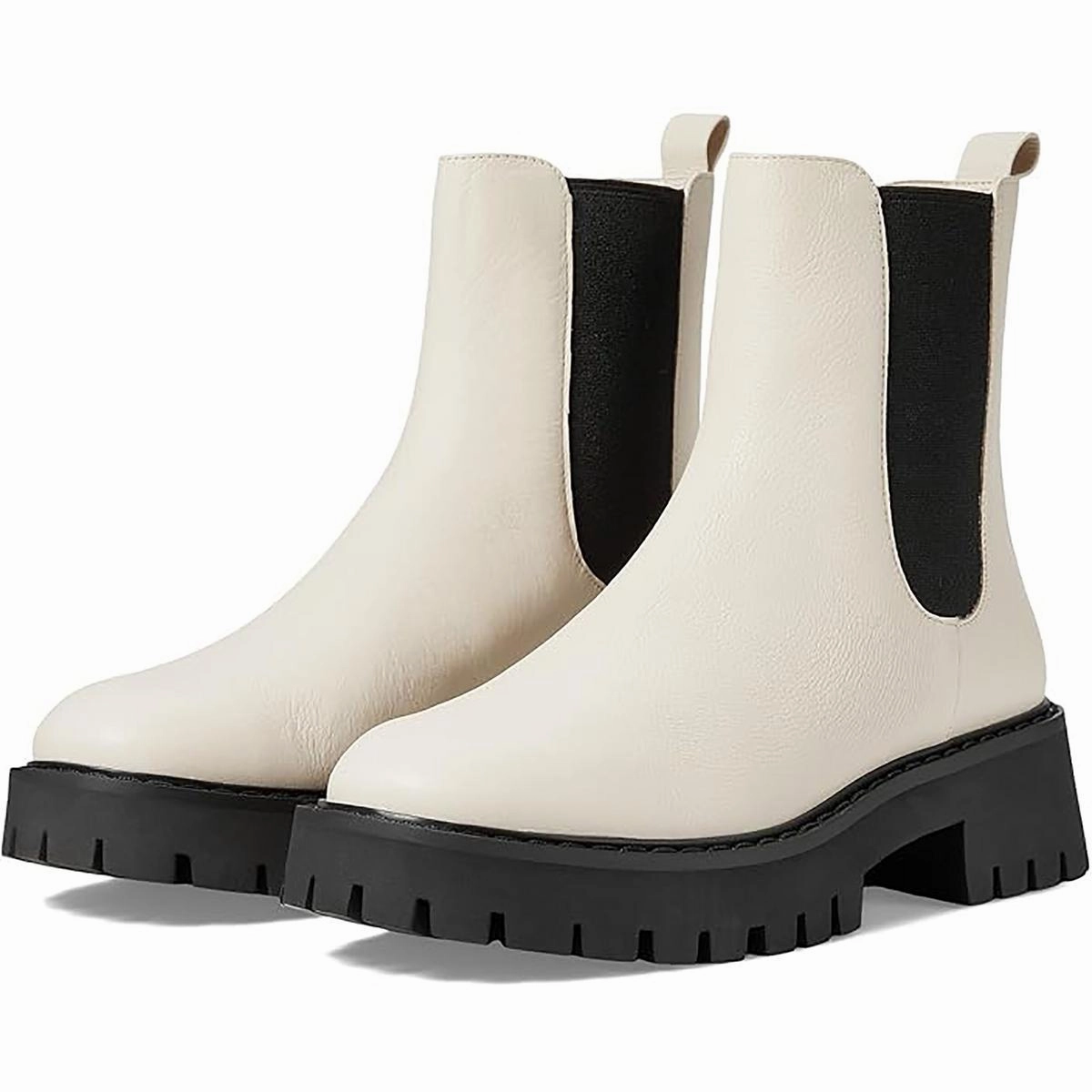 Asher Flat Bootie Womens Stretch Leather Chelsea Boots Work Utility Travel purpose