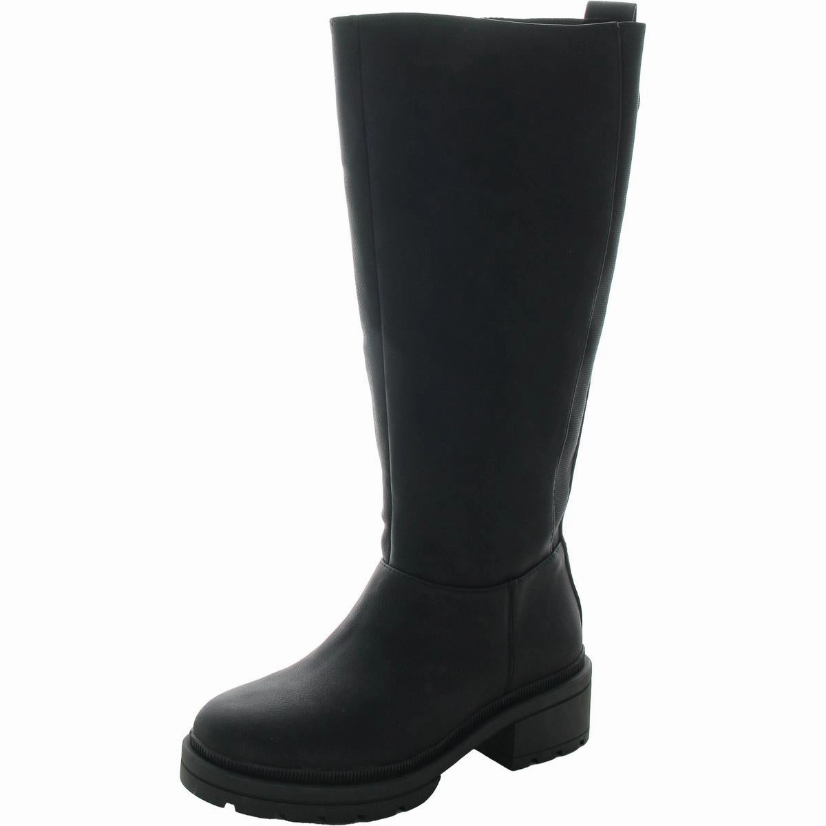 Stable Support Nature Lover Womens Zipper Faux Leather Knee-High Boots