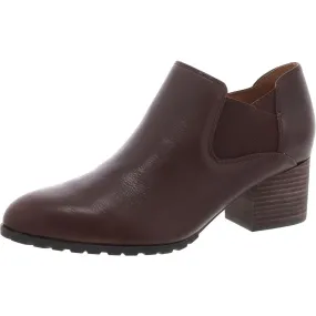 Belmont Womens Solid Leather Ankle Boots Travel Ready