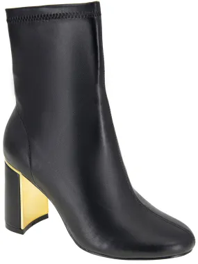Vianna Womens Faux Leather Round Toe Booties Durable Layer