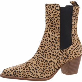 Wine Rich Mud Friendly Shadie Womens Animal Print Calf Hair Ankle Boots