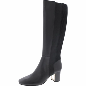 Everyday Pair Careen Womens Leather Square-Toe Knee-High Boots