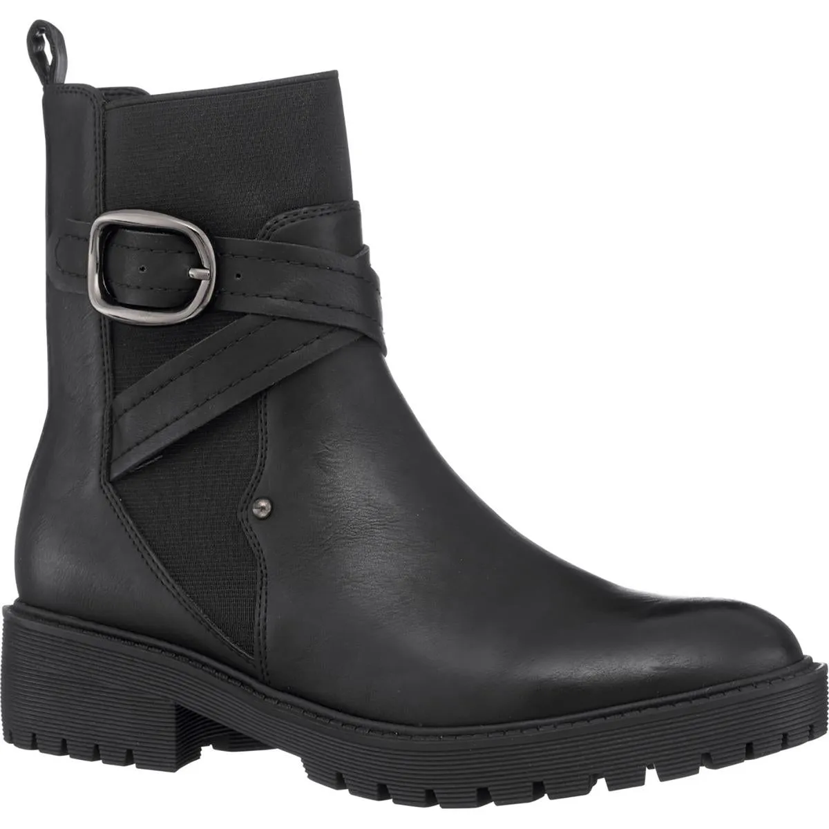 Easy Layer Cammen Womens Buckle Pull On Ankle Boots
