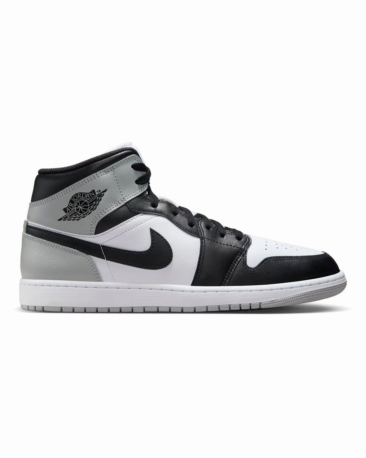 Impact Resistant Cushioning Plush flexibility Jordan 1 Mid - White / Black - LT Smoke Grey