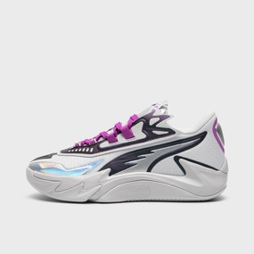 PUMA Juniors' Scoot Zeros II "Sterling" Feather Gray / Wild Berry Pivot Point Outsole