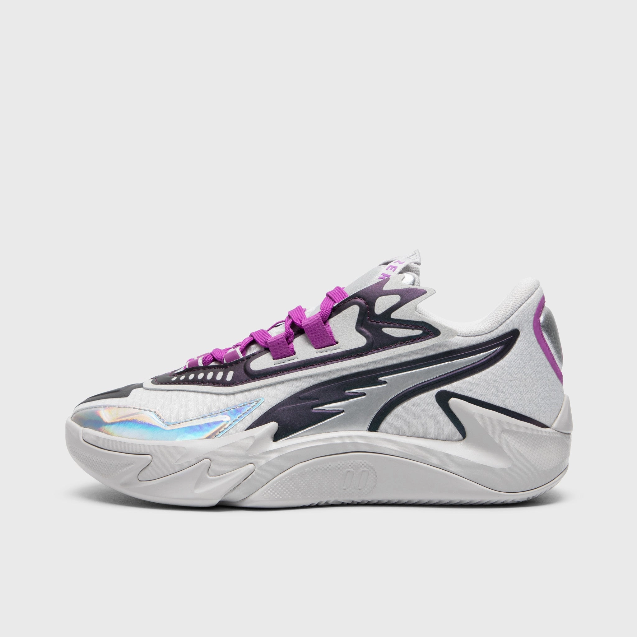 PUMA Juniors' Scoot Zeros II "Sterling" Feather Gray / Wild Berry Pivot Point Outsole