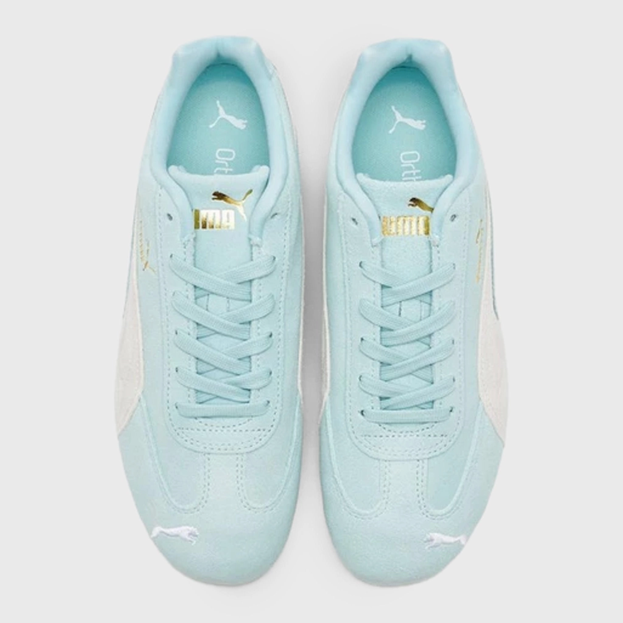 Lace   Up Design PUMA Juniors' Speedcat OG Safe Lake / White