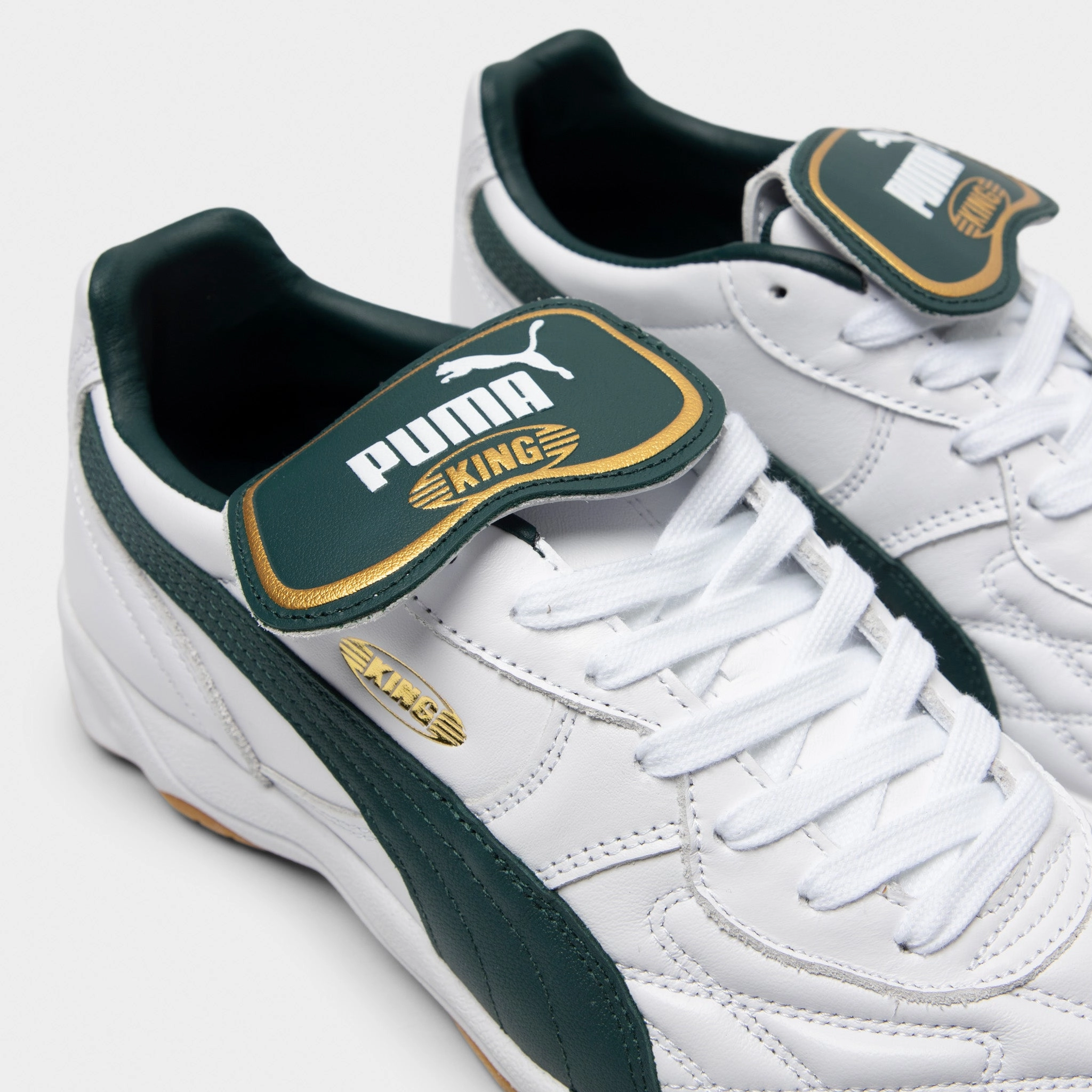 Puma King Indoor White / Green / Gold Fashion Comfort