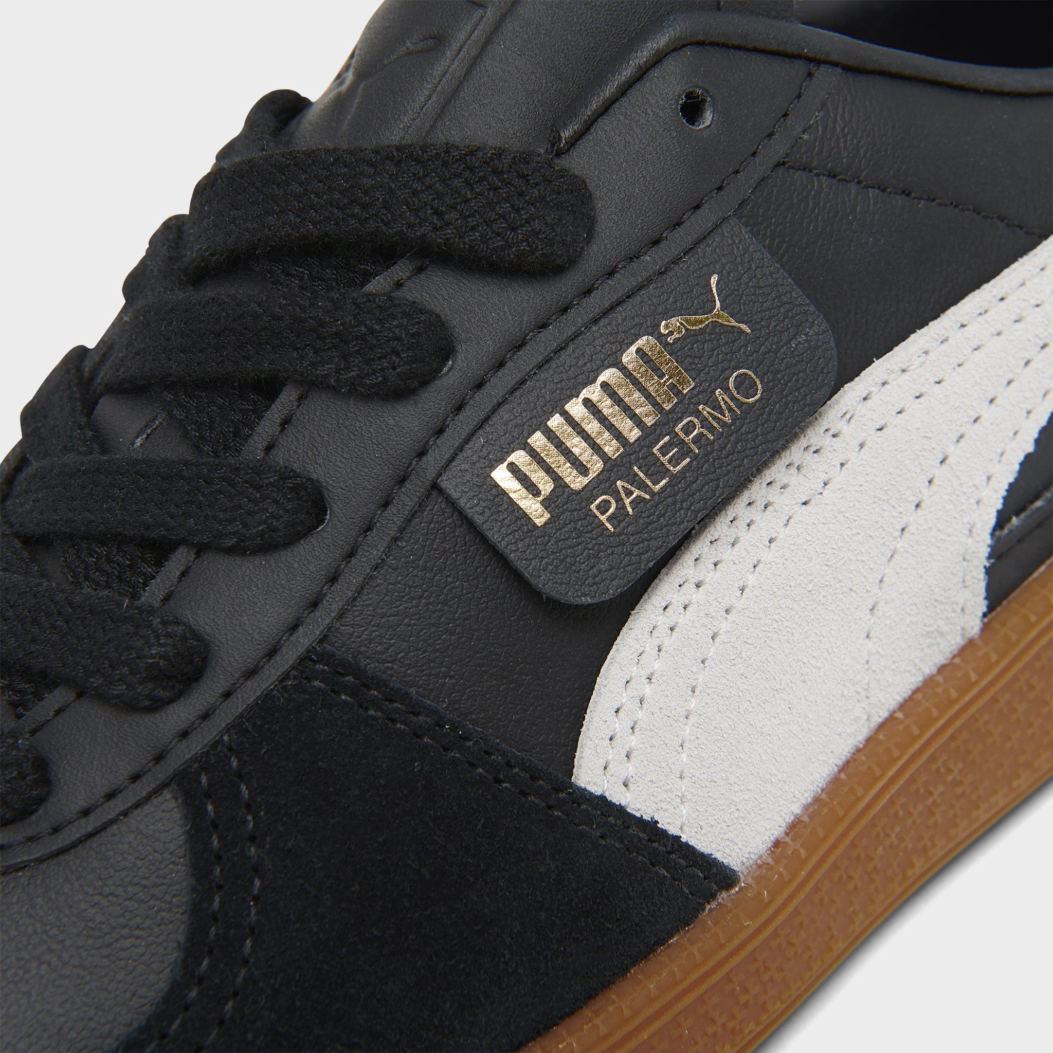 Kick Back PUMA Women's Palermo Leather Black / Feather Gray - Gum