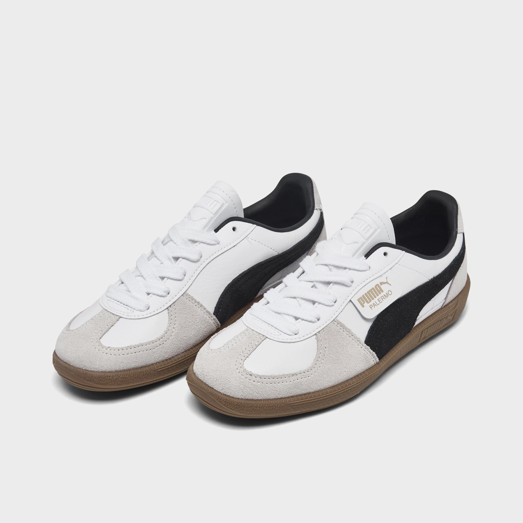 PUMA Women's Palermo Leather White / Vapor Grey - Gum Street Scene Balanced feel