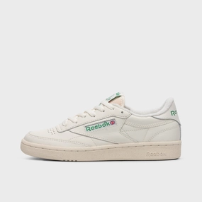 Reebok Womens' Club C 85 Vintage Chalk / Alabaster - Green Walkable Fit Urban Life
