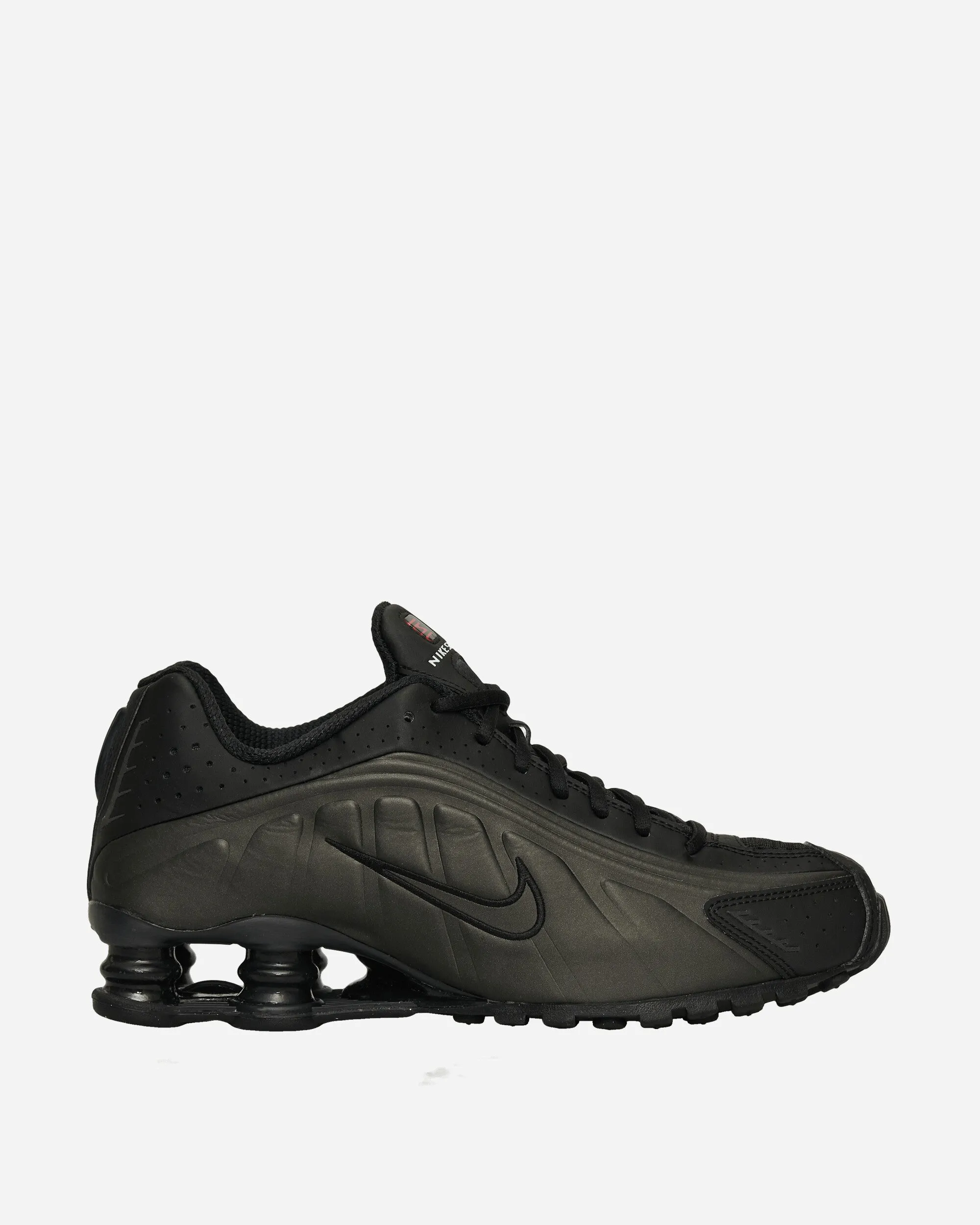 Recycled Polyester Shox R4 Sneakers Black / Bright Crimson