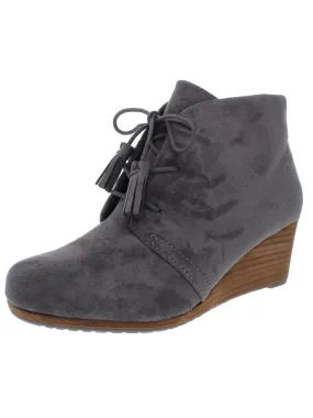 Dakota Womens Faux Suede Boho Wedge Boots Casual Comfort Rugged Built Adventure Seeker