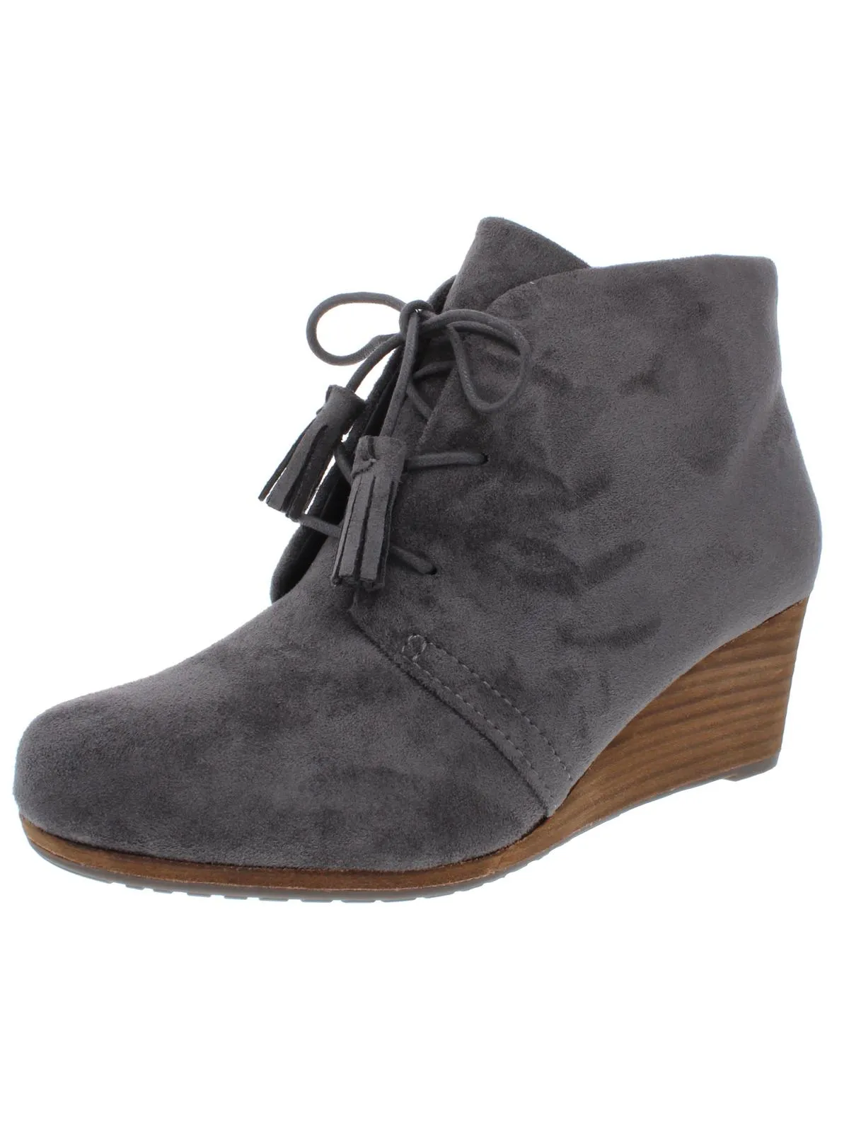 Dakota Womens Faux Suede Boho Wedge Boots Low Profile Comfort Seeker All-Terrain Use