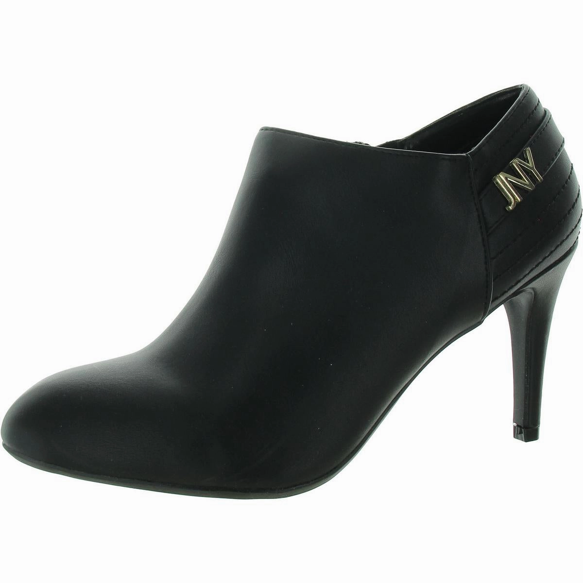 Kaielle Womens Logo Faux Leather Ankle Boots Seamless Comfort Weather Resistant User