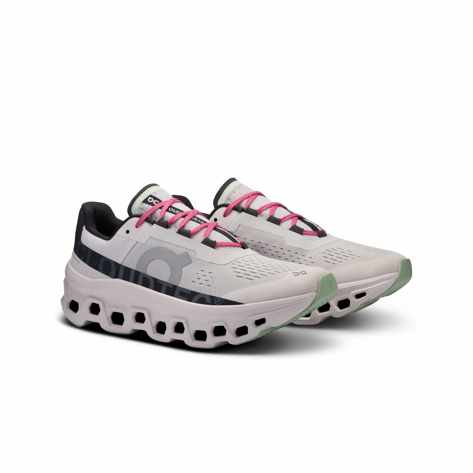 On Running Cloudmonster (Frost/Black) Men Shoes 61.97728 Step Cushion All-Day Ease