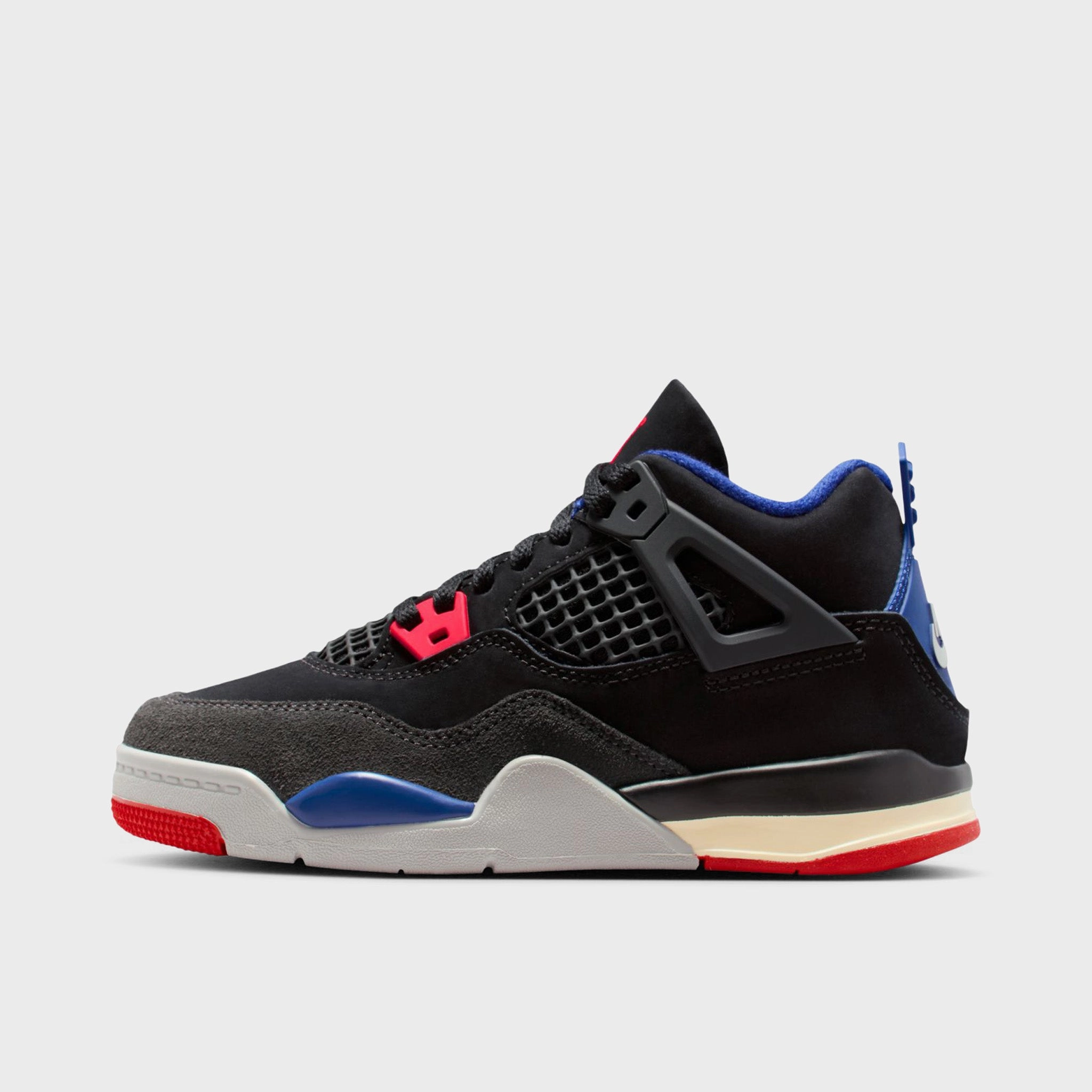 Jordan 4 Retro PS Black / Fire Red - Deep Royal Blue Lightweight Midsole Foam