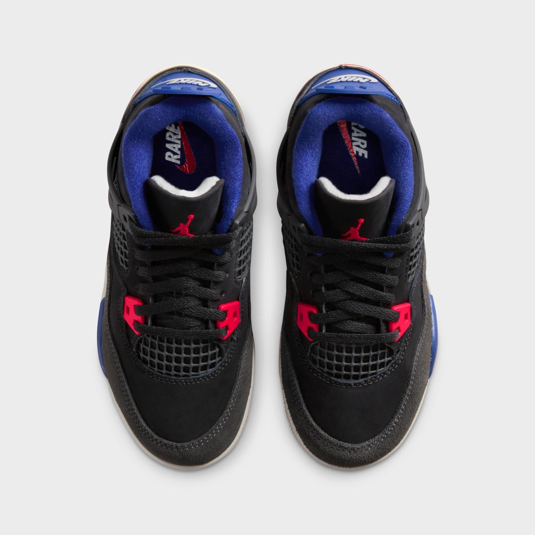 Adaptive Fit Technology Jordan 4 Retro PS Black / Fire Red - Deep Royal Blue