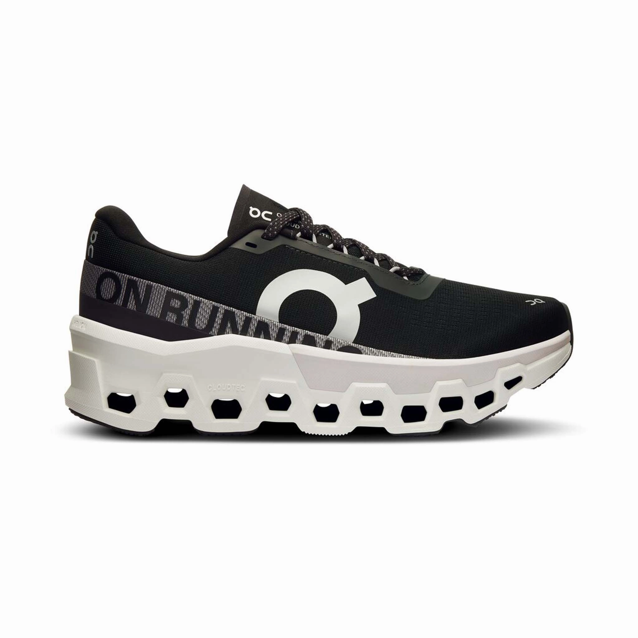 well - cushioned jogger shoes On | Women's Cloudmonster 2 Running Shoes - Black/Frost