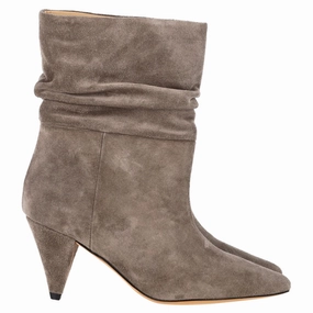 anti-odor Iro Theke Ankle Boots in Grey Suede