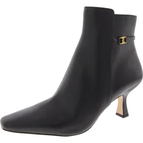 Rebecca Womens Leather Kitten Heel Booties Impact absorption Neutral Style