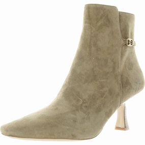 Rebecca Sue Womens Zipper Suede Booties Anti Skid Work Terrain