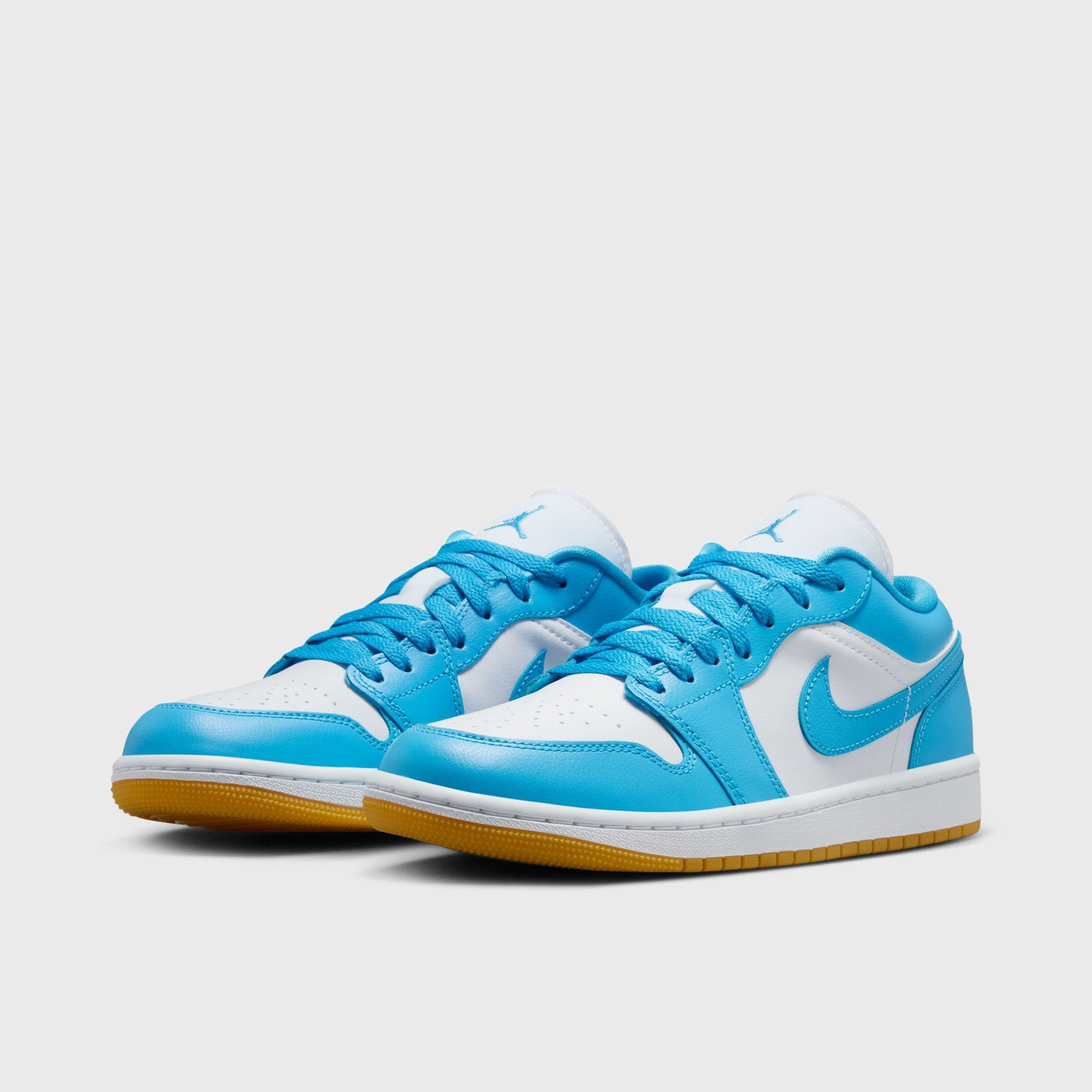 Travel Shoes Agility Shoes Jordan Women's 1 Low White / Dark Powder Blue - Gum