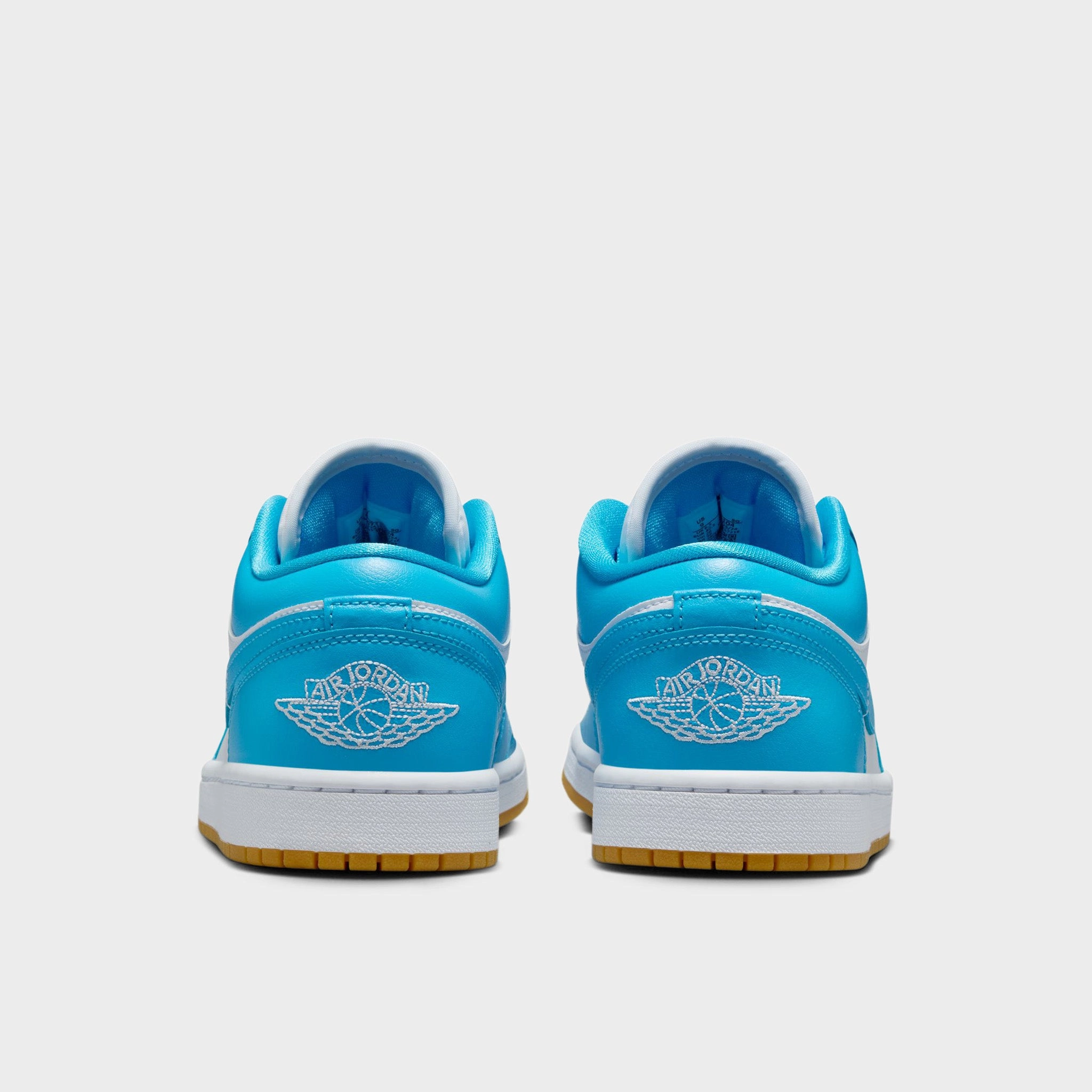 Vertical Impact Zone Lockdown Strap Jordan Women's 1 Low White / Dark Powder Blue - Gum