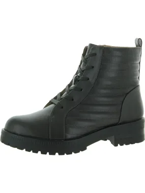 Eco Material Mountain Hike Reinforced Form Morning Walk Stormy Womens Faux Leather Combat & Lace-up Boots