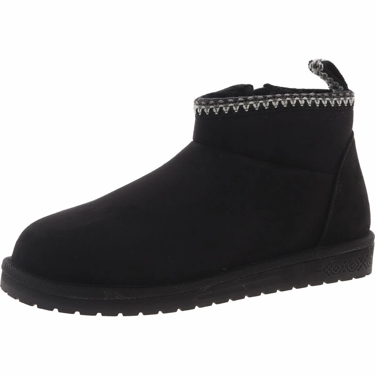 Womens Faux Fur Lined Faux Suede Winter & Snow Boots Comfort Ankle