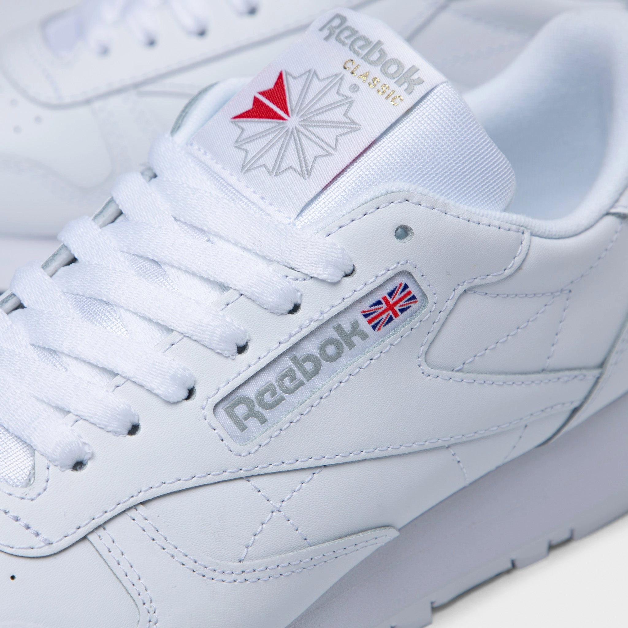 Reebok Classic Leather White / White Yellow Sun Traction Control
