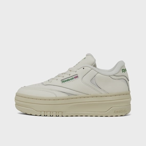 Reebok Women's Club C Extra Chalk / Green Outdoor Vibe Leather   upper
