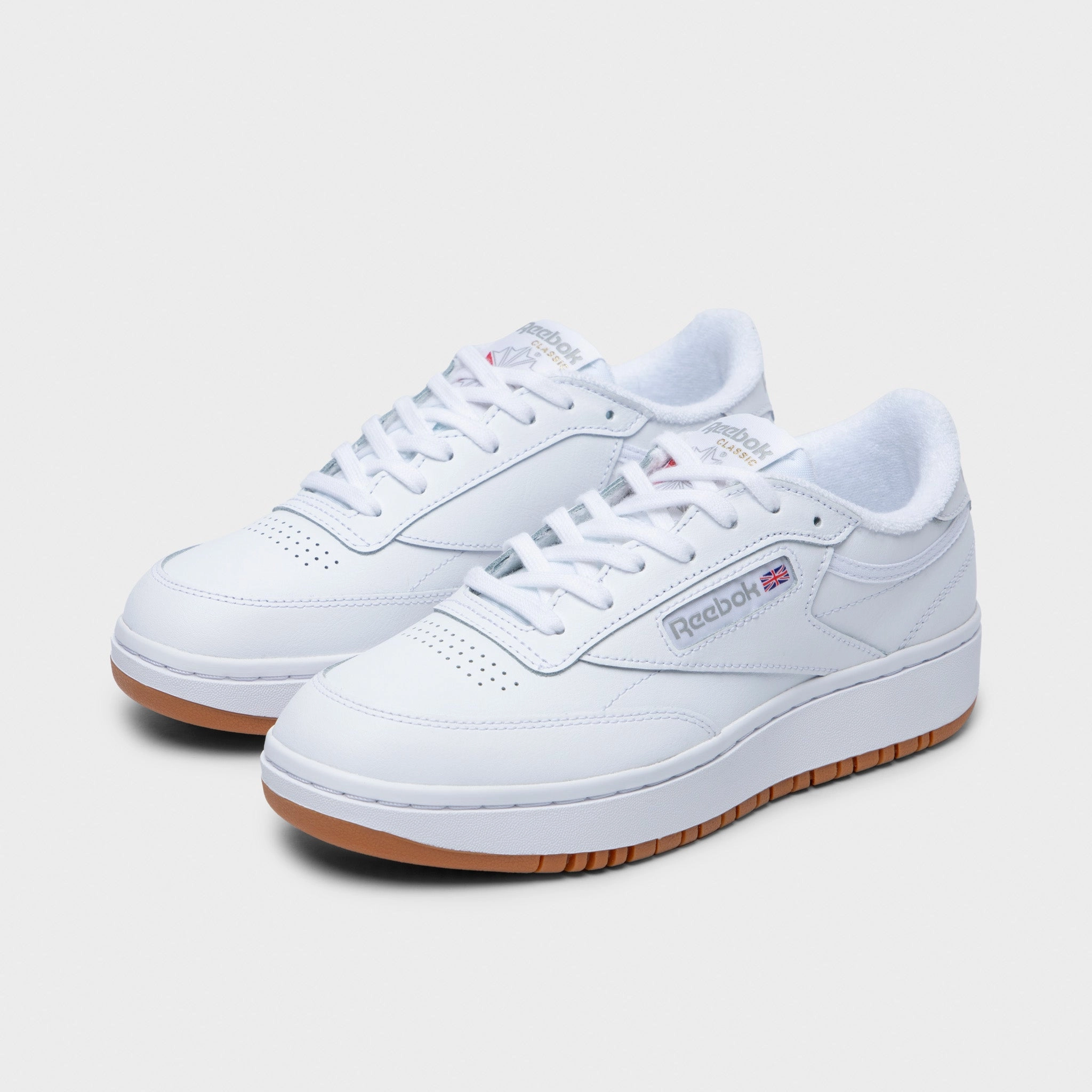 Reebok Womens' Club C Double White / Gum Stylish Look
