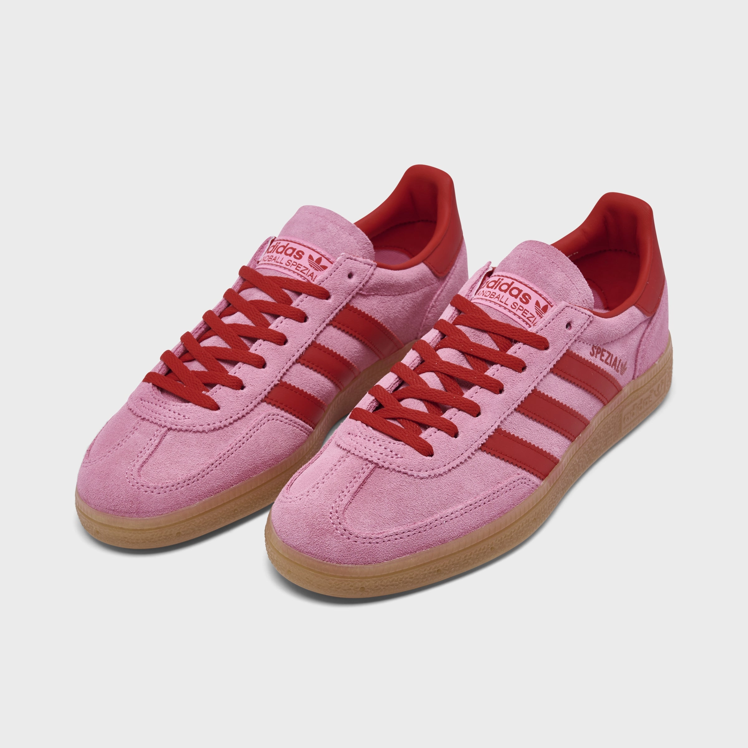 Platform Sole Cushioned lining adidas Originals Women's Handball Spezial Semi Pink Glow / Better Scarlet - Gum