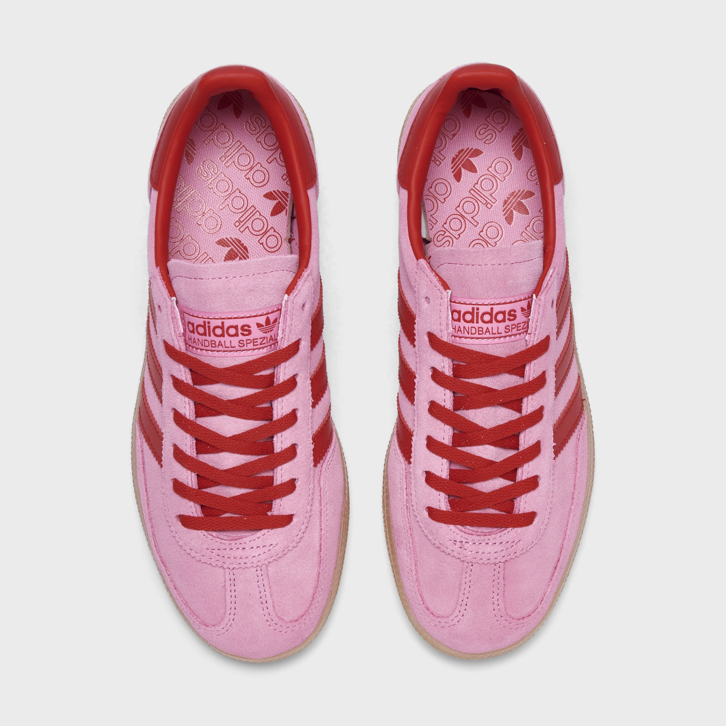 adidas Originals Women's Handball Spezial Semi Pink Glow / Better Scarlet - Gum Supportive Feel