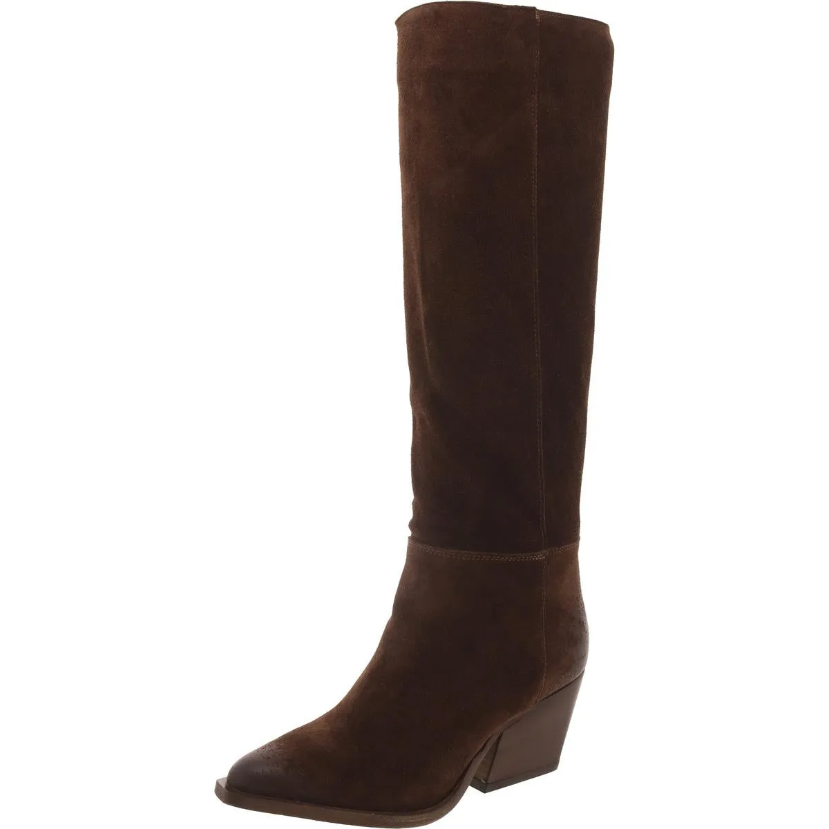 Devina Womens Suede Pull On Knee-High Boots Cozy And Stylish