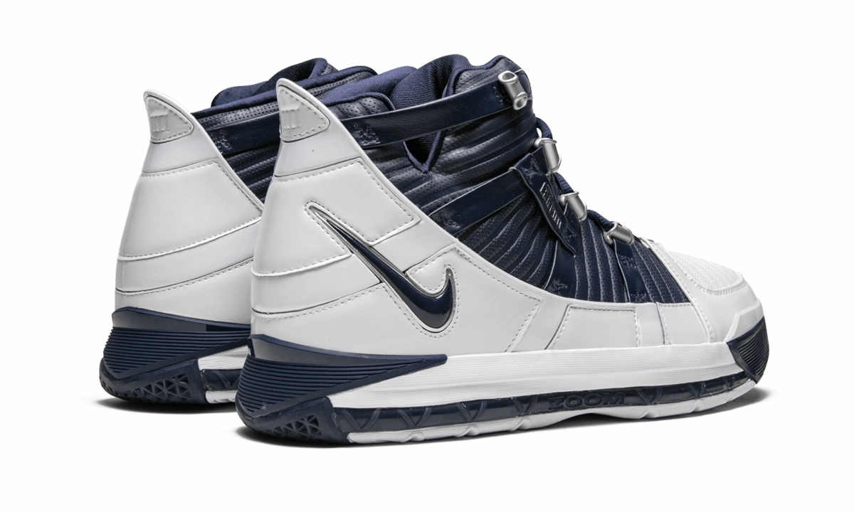 Zoom Lebron 3 QS "White/Navy" Secure Performance Sharp Pivot