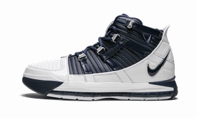 Zoom Lebron 3 QS "White/Navy" Dual Density Foam Smooth Surface