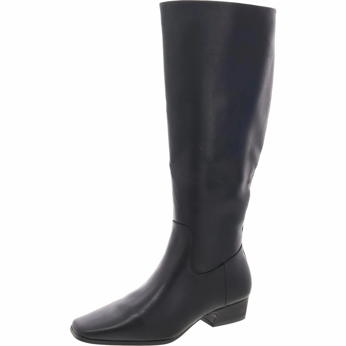Hunter Slim Profile Florance Womens Faux Leather Wide Calf Knee-High Boots