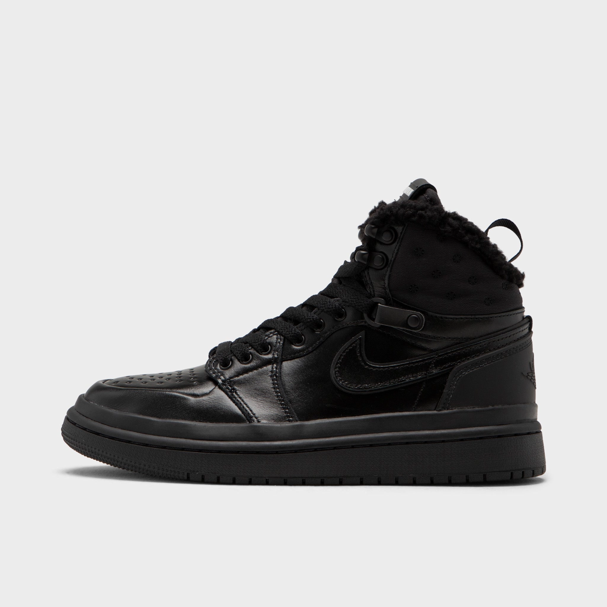 Jordan Women's 1 Acclimate Black / Black - White High Top Support Strategic Flex Zones