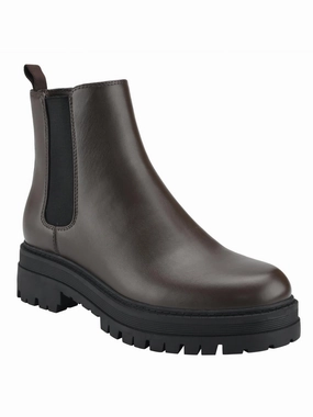 Womens Lug Sole Round Toe Chelsea Boots Mud Resistant Stylish Explorer