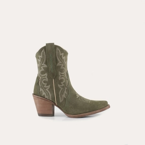 Durable Shell Trail Exploration Women's Brooke Leather Cowgirl Boots In Olive
