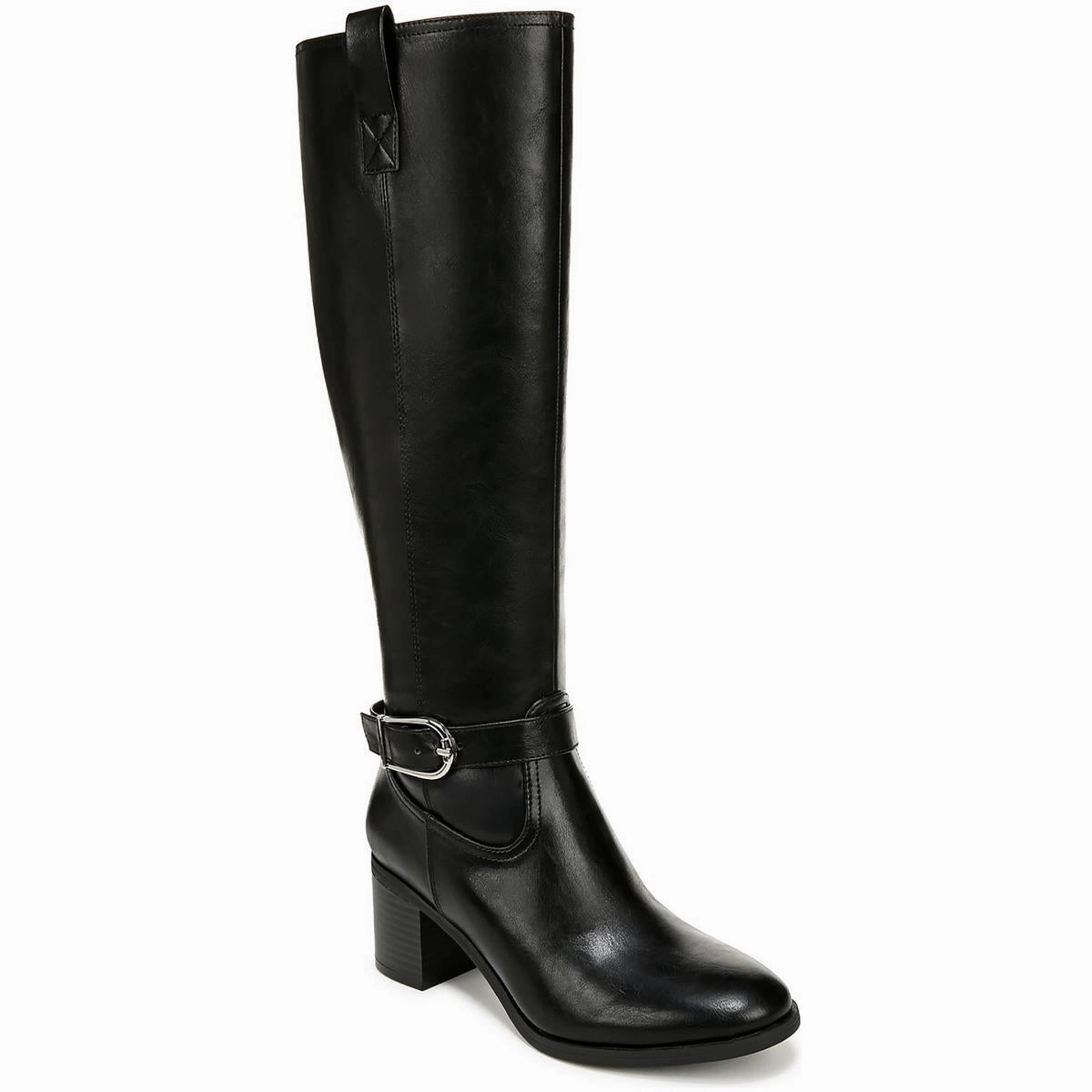 Strap Durable Layer Womens Solid Man Made Knee-High Boots