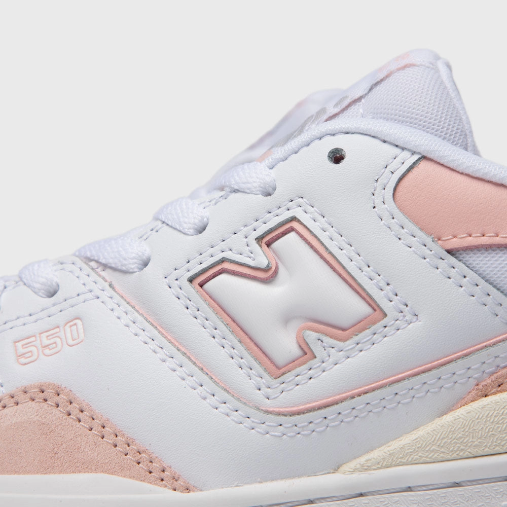 New Balance Juniors' GSB550CD White / Pink Haze Sock Like Ankle Cuff