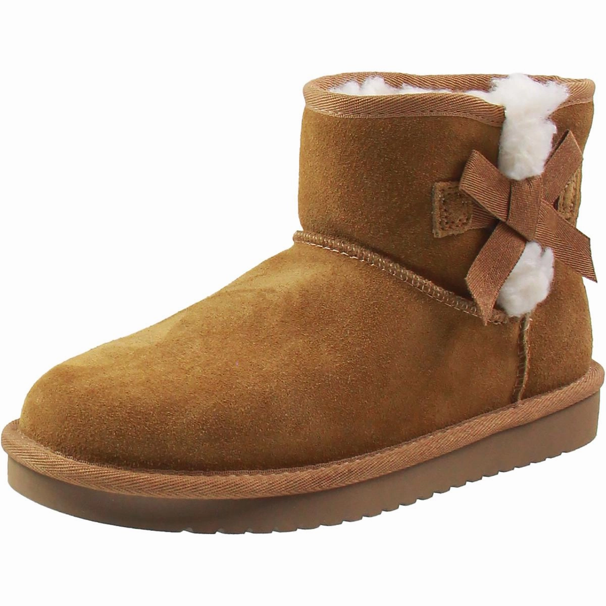 Womens Faux Fur Lined Polyester Booties Mud Resistant All Day Wear